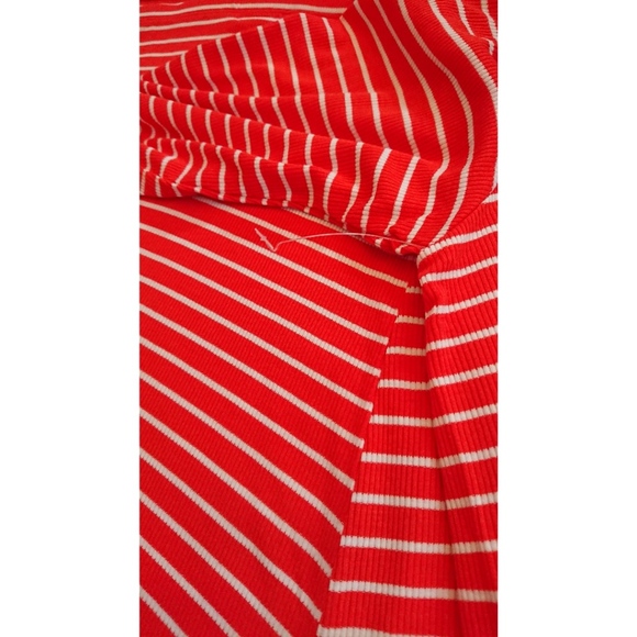 Orange & White Striped Off Shoulder Old Navy Dress - Picture 4 of 7